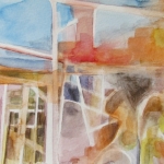 Shelter study #1, Watercolor on paper, 6" x 8", 2012 (Available)