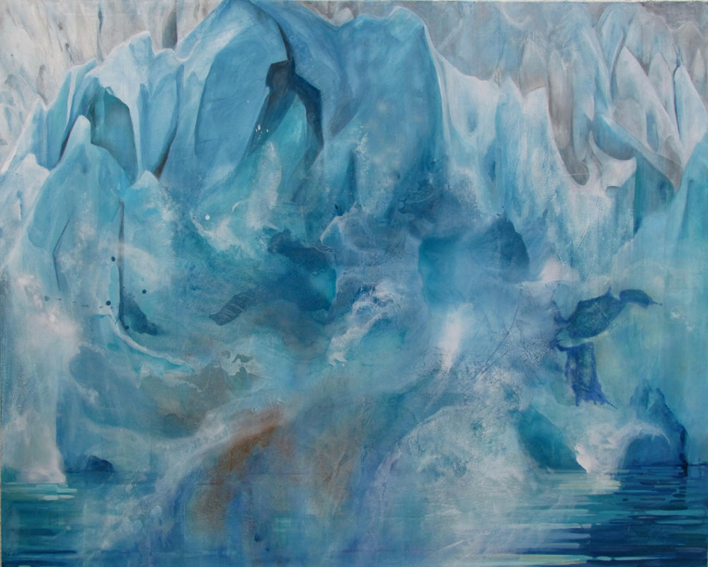 Elizabeth Blau Glacial Pour-48x60-Acrylic-canvas-2015